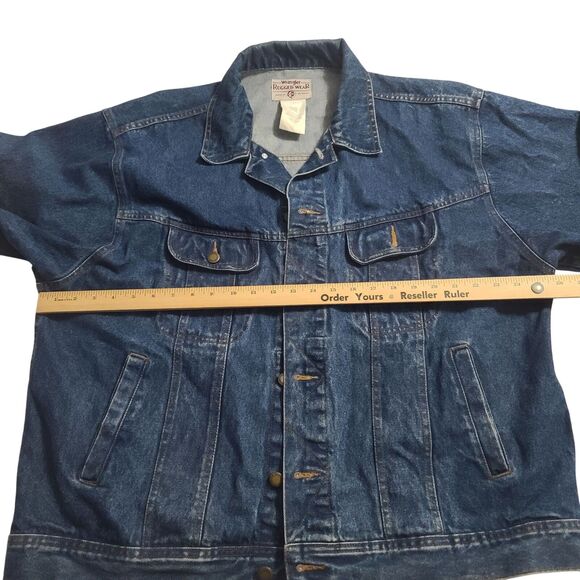 Wrangler Rugged Wear Mens Denim Jacket Blue Cotton Size XL - Picture 2 of 14